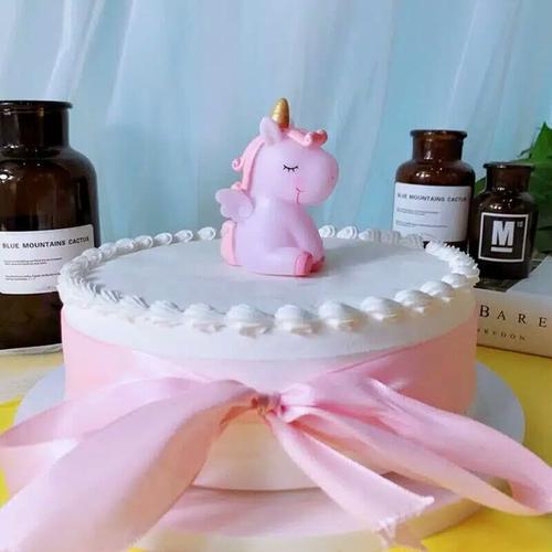 Foto Produk Hiasan Topper Kue Unicorn 3D - Pink dari BeeVee Shop