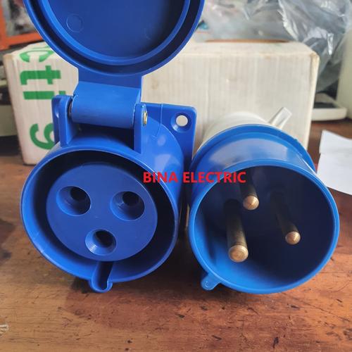 Jual 1 SET Panel Mounting + Straight Plugs CEE 3P 32A / Industrial ...