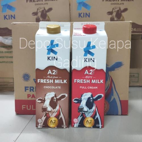 Foto Produk Susu Kin Pasteurisasi Freshmilk 1 litter | Full Cream / Coklat Segar - Full Cream dari Depo Susu Kelapa Gading