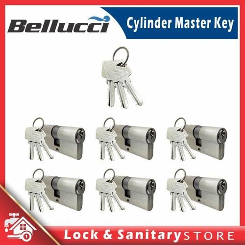 Jual Master Key 6 Cylinder BELLUCCI 60mm SN Cylinder Lock Master Key Kota Surabaya Lock