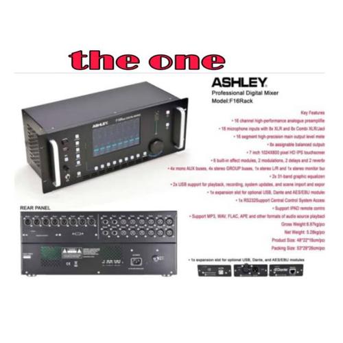 Jual DIGITAL MIXER AUDIO ASHLEY F16 RACK / F16 RACK ORIGINAL 16
