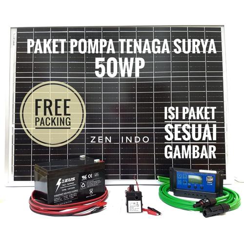 Jual Paket Pompa Tenaga Surya Solar Panel 50 WP Pompa DC 12V 240 L/H 4 ...
