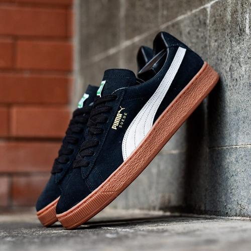 puma classic white and black