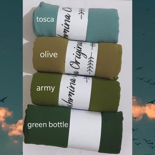Jual Pashmina Ceruti Babydoll Original Serian Warna 1 Olive Kota Tangerang Ardyus Boutique Tokopedia