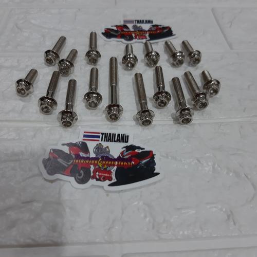 Foto Produk BAUT PROBOLT BAK MESIN BLOK KOPLING RX KING SET KIRI KANAN 17PCS BAUT dari Room Variasi Motor