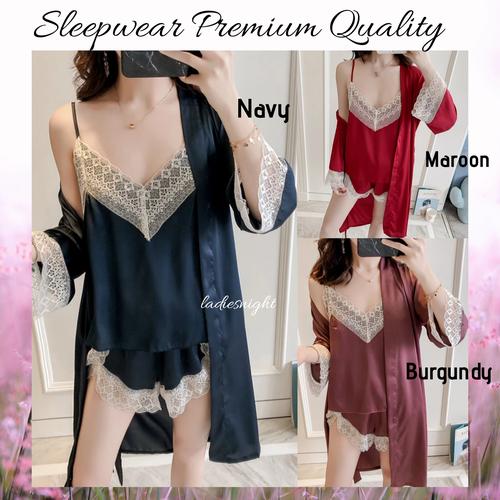 Inner Dress, Robe +Gstring - Maroon 
