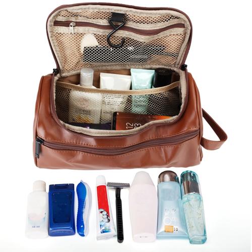 leather shaving bag