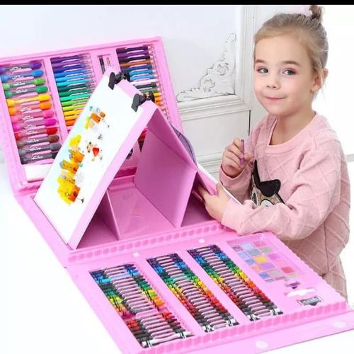 Gambar Mainan Edukasi Anak Set Melukis lengkap Spidol+crayon n papan 208pcs - Biru dari AUTO KID II Jakarta Barat Tokopedia
