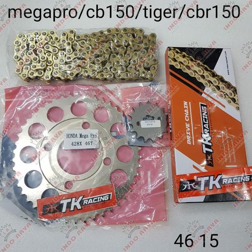 Jual Gear Set Plus Rantai Gold TK RACING 428 CBR150 CB150r GL Pro Tiger