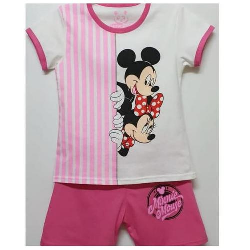 Foto Produk SETELAN ANAK SIZE 1-6 MINNIE MOUSE MICKEY MOUSE SALUR PUTIH PINK - SIZE 1 dari MAYA FINKA KAOS KARAKTER