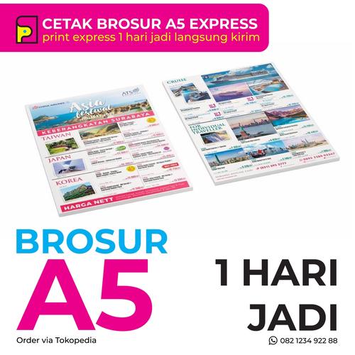 Jual Cetak Brosur A5 1 Rim 500 Lembar Full Colour Express 1 Hari Jadi 2sisi Kota Surabaya Print N Go Tokopedia