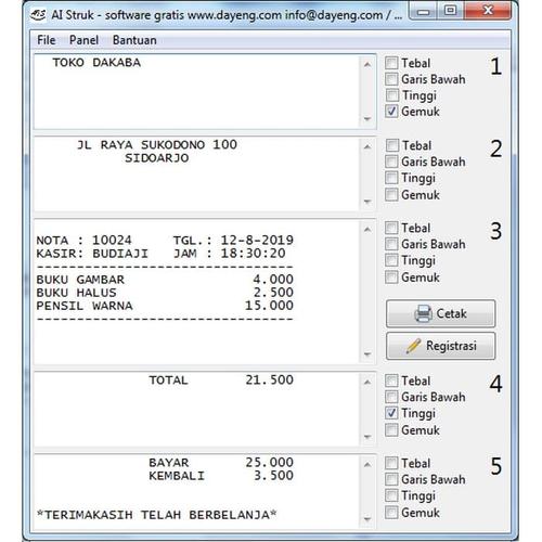 Gambar AIStruk Software Aplikasi All In Struk Kustom Kasir Toko BBMeToll PPOB dari Kartar Super undefined Tokopedia