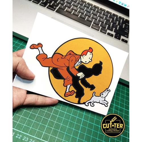 Jual cutting sticker TINTIN & SNOWY running - Kota Tangerang Selatan ...