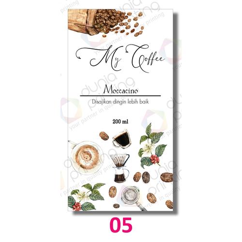 Jual Stiker PREMIUM Label Botol Minuman Kopi / Tea / Jamu ORDER per 20 ...