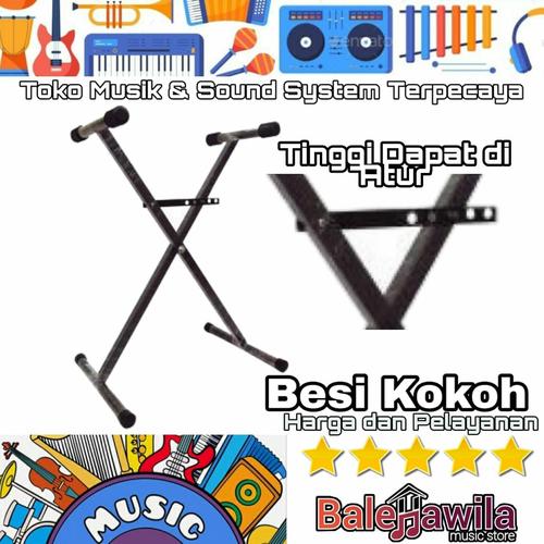 Foto Produk stand keyboard biasa/cagak keyboard /kaki keyboard dari TIPTOP MUSIK&SOUNDSYSTEM