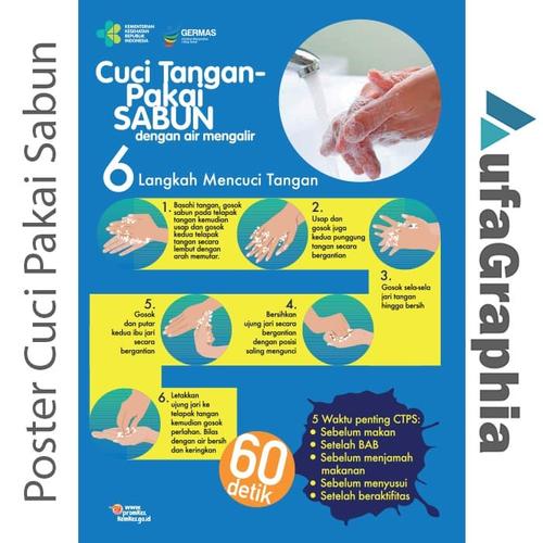 Jual Poster Cuci Tangan Pakai Sabun - Kota Depok - AufaGraphia | Tokopedia