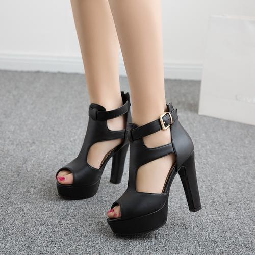 buckle platform shoes