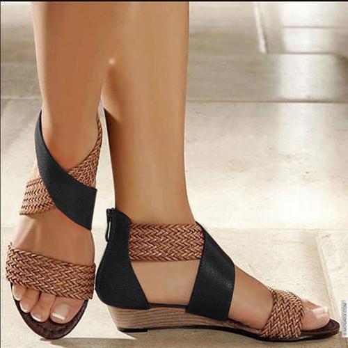 Jual Women Weave Wedge Heel Shoes 