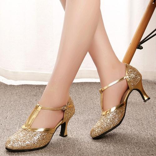 Jual Gold Women Shoes Women Pumps Latin 