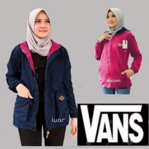 jaket vans navy pink