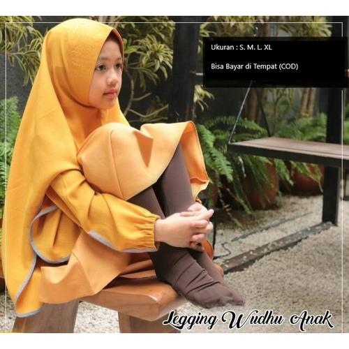 Gambar Legging Wudhu Anak Kaos Tebal Size XS-XXL - Cokelat, XXL dari Qurrotaayun_Official undefined Tokopedia