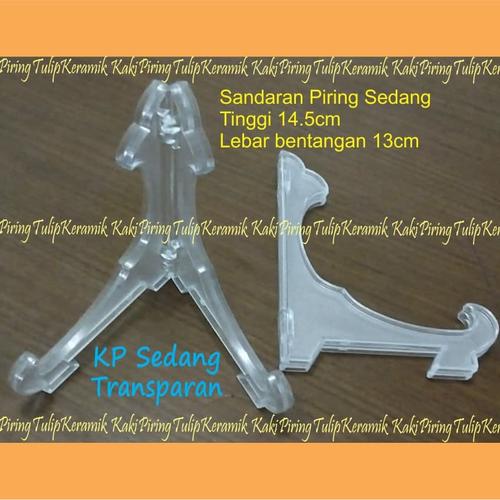 Foto Produk Dudukan piring / kaki piring transparan ukuran sedang dari Freza Store