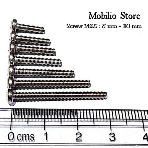 Foto Produk Baut M2.5 8 - 30 mm Stainless Steel 304 Bolts - 8 mm dari Mobilio Store