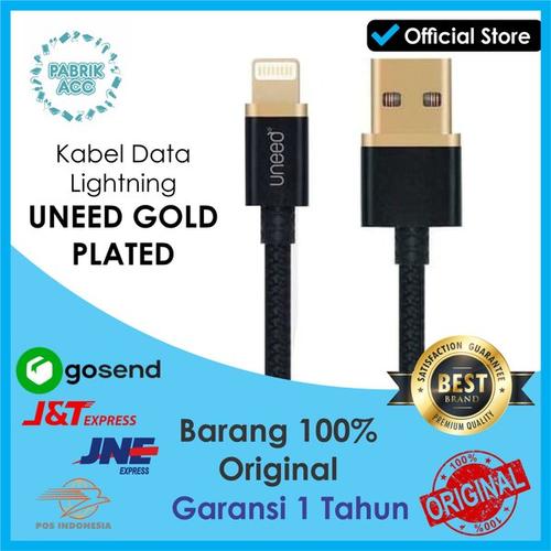Jual Kabel Data Lightning Uneed Gold Plated Top Stuff Kab Semarang Mustikaadishop Tokopedia