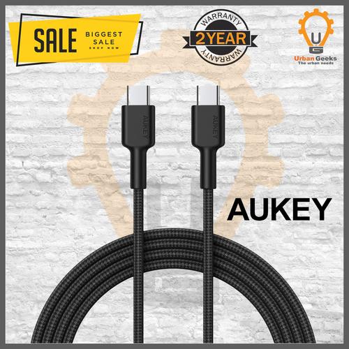 Foto Produk Aukey Cable CB-CD19 Braided type C to type C 2M Black - 500428 dari Urban Geeks