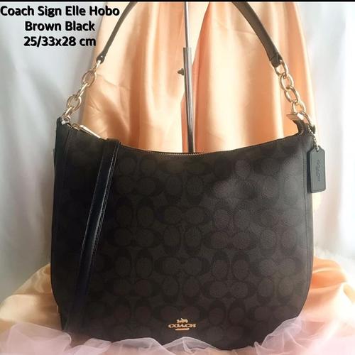Foto Produk Ready Coach Elle Hobo Signature Brown Black dari ferliarj16