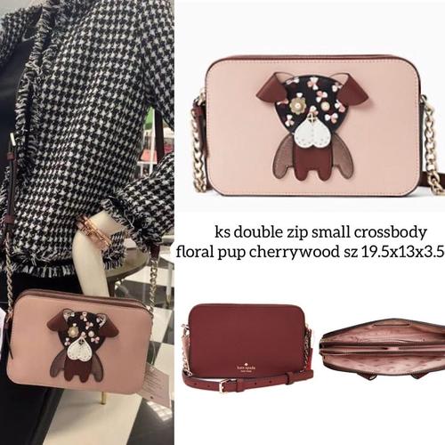 Foto Produk Ready Kate Spade Double Zipp Small Crossbody Floral Pup Cherrywood dari ferliarj16