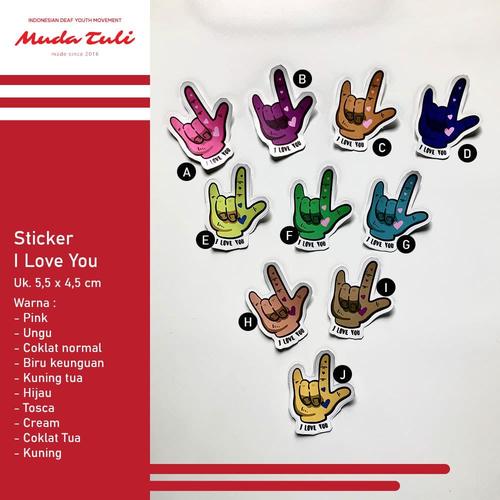 Jual Sticker Bahasa Isyarat I Love You A Pink Jakarta Barat Mudatulishop Tokopedia