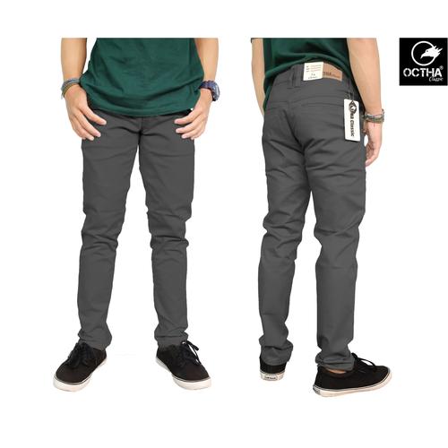 Foto Produk CELANA CHINO PRIA PANJANG DARK GREY ORI OCTHA KEREN dari Man Classic