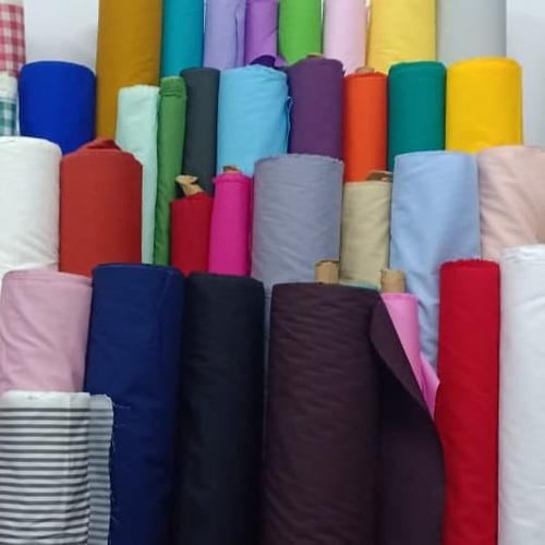 Foto Produk kain katun meteran katun jepang import ori motif polos dari afia kain katun