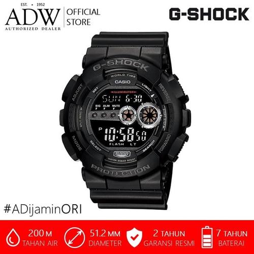 Casio G Shock Men s X Large Black Digital Sport Watch GD 100 1BDR di Ad Watches Tokopedia