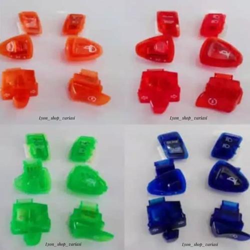 Foto Produk Saklar Set Transparan Honda Beat Fi Esp Vario 150 Isi 6 Pcs - Biru dari Lyon variasi