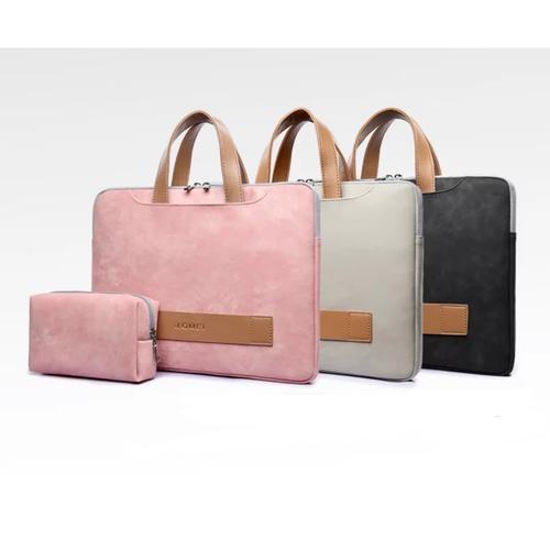 Jual Tas Laptop Jinjing J.QMEI PU leather with free pouch 14 inch