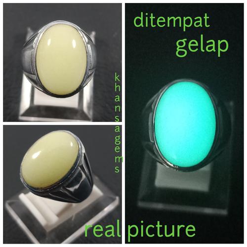 Foto Produk Cincin batu akik natural fosfor kualitas super yahut dari Khansa Gems