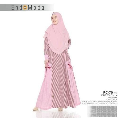Jual Gamis Muslimah Endomoda Pc 70 Pink S Kota Bandung Assalam Busana Tokopedia