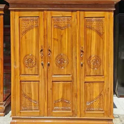 Gambar Lemari baju pakaian Kayu 3pintu - Non Cermin dari Naya furniturestore Kab. Bekasi Tokopedia