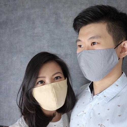 Foto Produk Masker Kain Katun 3 PLY GRADE A Full Cotton anti Debu Bakteri Earloop dari Rich Supply