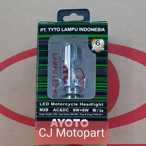 Foto Produk LAMPU MOTOR DEPAN AYOTO TYTO LED MOTOR BEBEK M2B GARANSI 6 BULAN ORI dari CJ Motopart