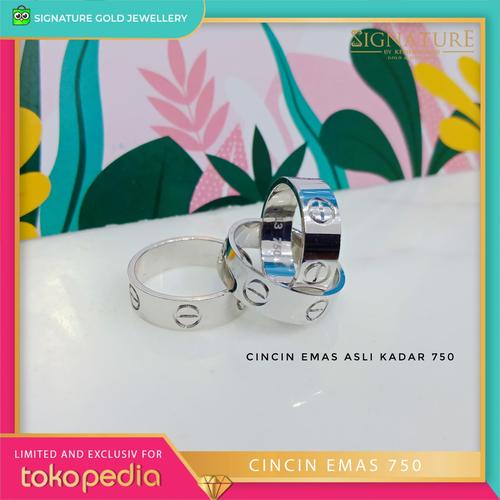 Jual Cincin Emas Putih Model Ring Cartier 0549 Kota Depok Signature Gold Jewellery Tokopedia
