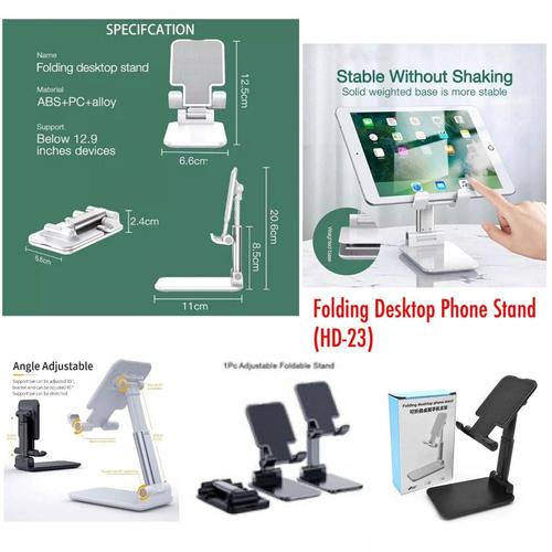 Foto Produk Stand Holder Hp Folding HD-23 / Dudukan Ponsel Adjustable Untuk Meja dari Aplaus Acc