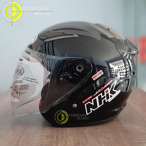 Jual NHK HELM R1 SOLID BLACK GLOSSY 
