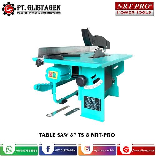 Foto Produk Mesin Table Saw 8 inch Meja Gergaji Potong Kayu Nrt Pro TS 8" HD dari PT. GLISTAGEN