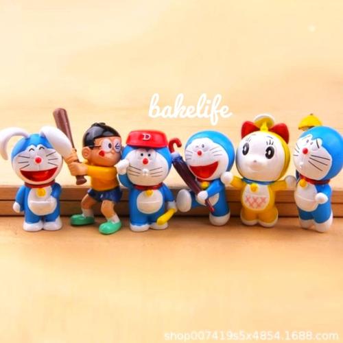 Foto Produk Figure action doraemon hiasan kue doraemon harga 1 set dapat 6 pcs dari BAKELIFE