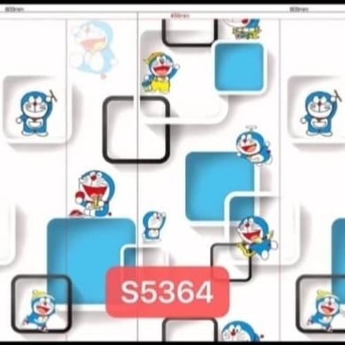 Foto Produk Wallpaper DORAEMON BATA KOTAK - Wall Sticker Dinding 9M X 45CM dari Grosir Laris