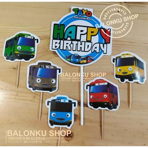 Jual Cake Topper Tayo Set / Hiasan Kue Ultah / Topper