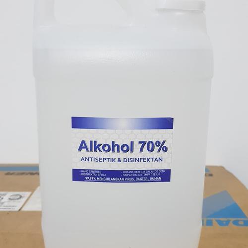 Foto Produk ALKOHOL 70% murni 1 liter, hand sanitizer, disinfektan dari SurabayaPlastik